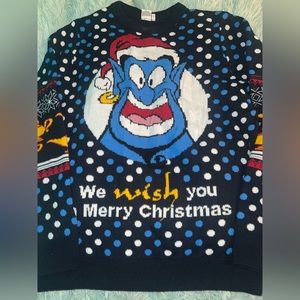 Disney genie sweater hot topic, box lunch we wish you merry Christmas